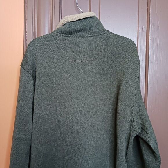 Timberland Men's size M Green Fleece Sweatshirt Sweater - Picture 10 of 11